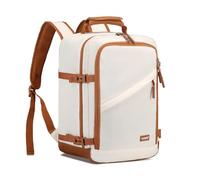 Kono Cabin Bag 40x20x25 CM for Ryanair Underseat Travel Carry-on Backpack Cabin Size 20 L (Beige/Brown)