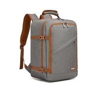 Kono Cabin Bag 40x20x25 CM for Ryanair Underseat Travel Carry-on Backpack Cabin Size 20 L (Grey/Brown)