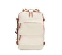 Kono Cabin Bag 42x30x20 for Easyjet Underseat 25L Travel Backpack Waterproof Carry-ons Bag Hand Luggage Bag Laptop Rucksack with USB Charging Port and Shoe Compartment (Beige & Brown)