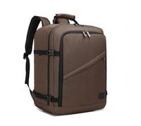 Kono Cabin Bags 44x33x20 Underseat for Easyjet,Medium Carry On Travel Backpack 30L Cabin Size Rucksack Hand Luggage Bag Brown