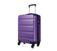 Kono Cabin Luggage Hard Shell ABS Carry-on Suitcase with 4 Spinner Wheels and Dial Combination Lock(Purple)