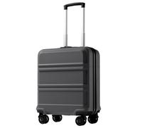 Kono Cabin Suitcase 45x36x20cm 16" ABS+PC Hard Shell Luggage for easyJet | Carry On Underseat Case with 360° Silent Spinner Wheels, Airline Approved Hand Luggage for Weekend & Business Travel, Grey