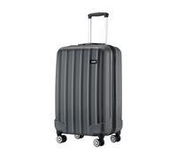 Kono Cabin Suitcase 55x35x20cm ABS Hard Shell Carry On Trolley Case Lightweight Hand Luggage with 4 Wheels and Combination Lock (Grey)Grey19Inch