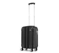 Kono Cabin Suitcase 55x35x20cm ABS Hard Shell Travel Luggage with Telescopic Handle, TSA Lock & Smooth Wheels for Ryanair & EasyJet (Black)