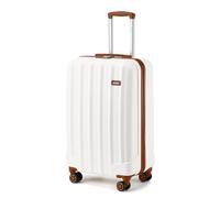 Kono Cabin Suitcase 55x35x20cm ABS+PC Hard Shell Carry On Trolley Case Lightweight Hand Luggage with 4 Wheels and Combination Lock (Gream)