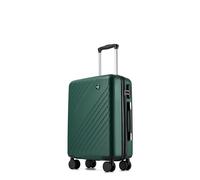 Kono Cabin Suitcase 55x40x20 Lightweight ABS+PC Hard Shell 20 Inch Carry On Hand Luggage Trolley Case Small Travel with 4 Spinner Wheels (Green/Black)