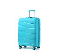 Kono Hand Cabin Luggage Lightweight Polypropylene Hard Shell Carry On Suitcase Trolley with TSA Lock Spinner Wheels (Orange)
