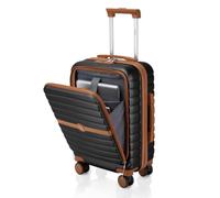 Kono Cabin Suitcase with Laptop Compartment 21 Inch ABS+PC Carry On Luggage | Lightweight Hard Shell Trolley case, 55x38x24cm easyJet Approved, Silent Spinner Wheels & Lock for Short Business Trips