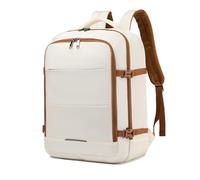 Kono Cabin Travel Backpack 45 x 36 x 20 cm Easyjet Luggage Bag Laptop Weekend Duffel Bag 30L (Beige/Brown)