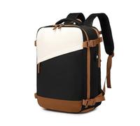 Kono Carry On Backpack 45 x 30 x 18 Casual Daypack Waterproof Travel Rucksack 15.6 Inch Laptop Backpack School Bag with USB Charging Port Shoes Compartment (Black)