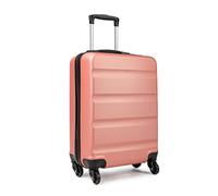 Kono Carry on Luggage Hard Shell ABS Cabin Suitcase 4 Wheeled Spinner 55cm 33L (Nude)