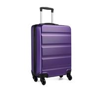 Kono Carry on Luggage Hard Shell ABS+PC Cabin Suitcase 4 Wheeled Spinner 55cm 33L（Purple）