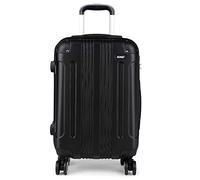 Kono Carry on Suitcase 56x37x23cm Lightweight ABS Travel Trolley Case 39L with 4 Spinner Wheels (Black)