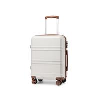 Kono Carry on Suitcase Hand Small Cabin Luggage Hard Shell Lightweight Travel Trolley Luggage Suitcase with TSA Lock and Sturdy 4 Spinner Wheels,(Cream White, Cabin 20")