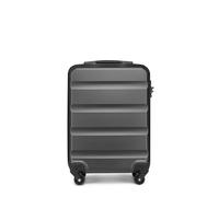 Kono Carry on Suitcase Hard Shell ABS+PC Hand Luggage Travel Trolley Cabin Case with 4 Spinner Wheels and TSA Lock (Grey)