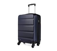 Kono Carry on Suitcase Hard Shell ABS+PC Hand Luggage Travel Trolley Cabin Case with 4 Spinner Wheels and TSA Lock (19", Navy)