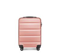 Kono Carry on Suitcase Hard Shell ABS+PC Hand Luggage Travel Trolley Cabin Case with 4 Spinner Wheels and TSA Lock (Nude)
