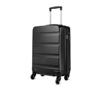 Kono Carry on Suitcase Hard Shell ABS+PC Hand Luggage Travel Trolley Cabin Case with 4 Spinner Wheels and TSA Lock (19", Black)