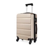 Kono Carry On Suitcase Small Lightweight Hand Luggage with 4 Spinner Wheels & TSA Lock ABS+PC Hardshell Cabin Bag Travel Case (Gold)