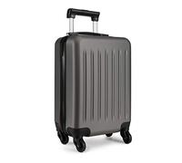 Kono Carry on Suitcases 19 Inch Cabin Luggage Hard Shell Hand with 4 Spinner Wheels Lightweight Small Travel Trolley Case (19", Grey)