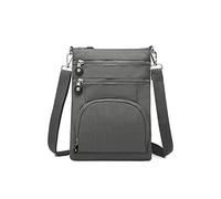 Kono Cross Body Bag Women Multi Pocket RFID Blocking Crossbody Shoulder Bags for Girls (Grey) (Grey)