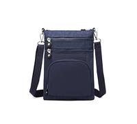 Kono Cross Body Bag Women Multi Pocket RFID Blocking Crossbody Shoulder Bags for Girls (Grey) (Navy)
