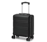 Kono EasyJet 45x36x20 Cabin Suitcase, Lightweight ABS+PC Carry On Hand Luggage, Small Hard Shell Bag with 4 Spinner Wheels (Black)