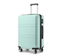 Kono Fashion Hand Luggage Lightweight ABS+PC Hard Shell Trolley Travel Suitcase with TSA Combination Lock and 4 Wheels Cabin Carry-on Suitcases (20", Mint Green)