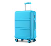 Kono Fashion Hand Luggage Lightweight ABS+PC Hard Shell Trolley Travel Suitcase with TSA Combination Lock and 4 Wheels Cabin Carry-on Suitcases (20", Blue)