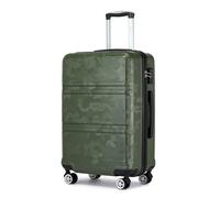 Kono Fashion Hand Luggage Lightweight ABS Trolley Travel Suitcase with 4 Wheels Cabin Carry-on Suitcases(20'', Green/Camouflage)