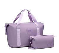 Kono for Ryanair Cabin Bags 40x30x20 Underseat Foldable Travel Duffel Bag Expandable Overnight Weekend Bags for Women Men Carry On Hand Luggage Holdall (Purple)
