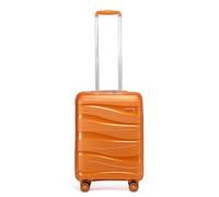 Kono Hand Cabin Luggage Lightweight Polypropylene Hard Shell Carry On Suitcase Trolley with TSA Lock Spinner Wheels (Orange)