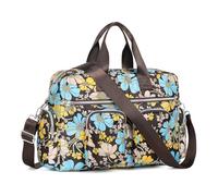 Kono Handbag Top-Handle Bag for Women, Multi-Pockets Messenger Crossbody Bag, Large Waterproof Satchel Shoulder Bag, Ladies Lightweight Tote Bag for Work Shopping Travel(Brown)