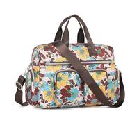 Kono Handbag Top-Handle Bag for Women, Multi-Pockets Messenger Crossbody Bag, Large Waterproof Satchel Shoulder Bag, Ladies Lightweight Tote Bag for Work Shopping Travel(Khaki)