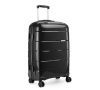 Kono Hard Shell 55cm Cabin Suitcase in TSA Lock 4 Wheeled Spinner Lightweight Polypropylene Suitcase (S (55cm - 38L), Black)