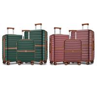 Kono Hard Shell Suitcase: 28 Large Check-In/Dark Green and Brown