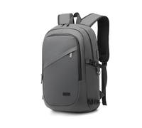 Kono Laptop Backpack, Anti Theft Rucksack for Men Women Travel Work 15.6 Inch Laptop Bag with USB Charging Port Lightweight School Bag for Girls Boys (A-Grey, 15.6 inch)