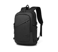 Kono Laptop Backpack, Anti Theft Rucksack for Men Women Travel Work 15.6 Inch Laptop Bag with USB Charging Port Lightweight School Bag for Girls Boys (Black, 15.6 inch)