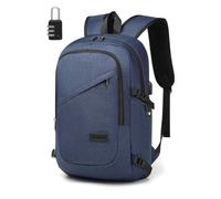 Kono Laptop Backpack School Bag Anti Theft Rucksack for Men Navy | USB Charging Port, 15.6 Inch Laptop Compartment, Security Lock, Water Resistant, Lightweight, for Commuting Work & Travel