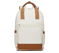 Kono Laptop Backpack Womens, 15.6 Inch Laptop Rucksack Bag for Ladies Water Resistant Lightweight Women's Fashion Backpacks Handbag for School Work Travel (beige)