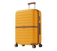 Kono Large Hard Shell Suitcase, Lightweight ABS+PC Checked Luggage, Yellow | 28 Inch 94L Spacious Trolley Case with Silent 360° Spinner Wheels & Combination Lock, Ideal for Long Haul & Family Holidays
