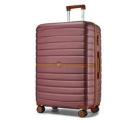 Kono Large Suitcase 28 inch Lightweight ABS + PC Hard Shell Trolley Case Travel Hold Check in Luggage with 3 Digit Combination Lock Spinner Wheels (Burgundy/Brown)