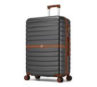Kono Large Suitcase 28 inch Lightweight ABS + PC Hard Shell Trolley Case Travel Hold Check in Luggage with 3 Digit Combination Lock Spinner Wheels (Grey/Brown)