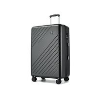Kono Large Suitcase 28 Inch with 4 Wheels Lightweight Hard Shell ABS+PC Check in Hold Luggage Durable Travel Suitcase with 3 Digit Combination Lock (Grey/Black)