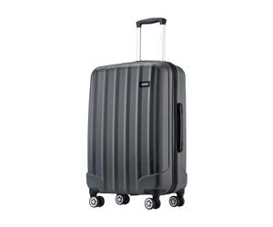 kono Large Suitcase ABS Hard Shell Trolley Case Lightweight 28" Check in Hold Luggage with 4 Wheels and Combination Lock (Grey)