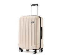 Kono Large Suitcase ABS+PC Hard Shell Trolley Case Lightweight 28" Check in Hold Luggage with 4 Wheels and Combination Lock (Beige)