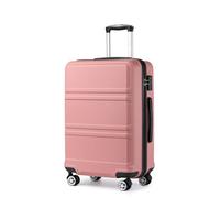 Kono Lightweight 4 Wheel ABS Hard Shell Medium Suitcase Sturdy 24" Trolley Travel Hand Carry-On Luggage with TSA Lock,(Nude,Medium Size 24")