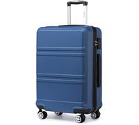 Kono Lightweight 4 Wheel ABS Hard Shell Medium Suitcase Sturdy 24" Trolley Travel Hand Carry-On Luggage with TSA Lock,(Navy, Medium 24")