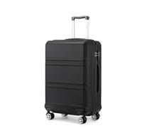 Kono Lightweight 4 Wheel ABS Hard Shell Medium Suitcase Sturdy 24" Trolley Travel Hand Carry-On Luggage with TSA Lock,(Black, Medium Size 24")