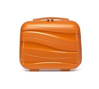 Kono Lightweight Polypropylene Carrying Case Hard Shell Cosmetic Case Travel Case Bag Mini 14" Luggage Organizer (Orange)